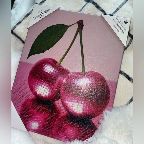 sparkly disco cherries wall canvas! - Picture 3 of 3